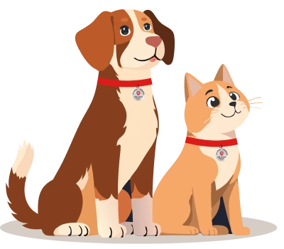 Dog and cat with GeniusTags